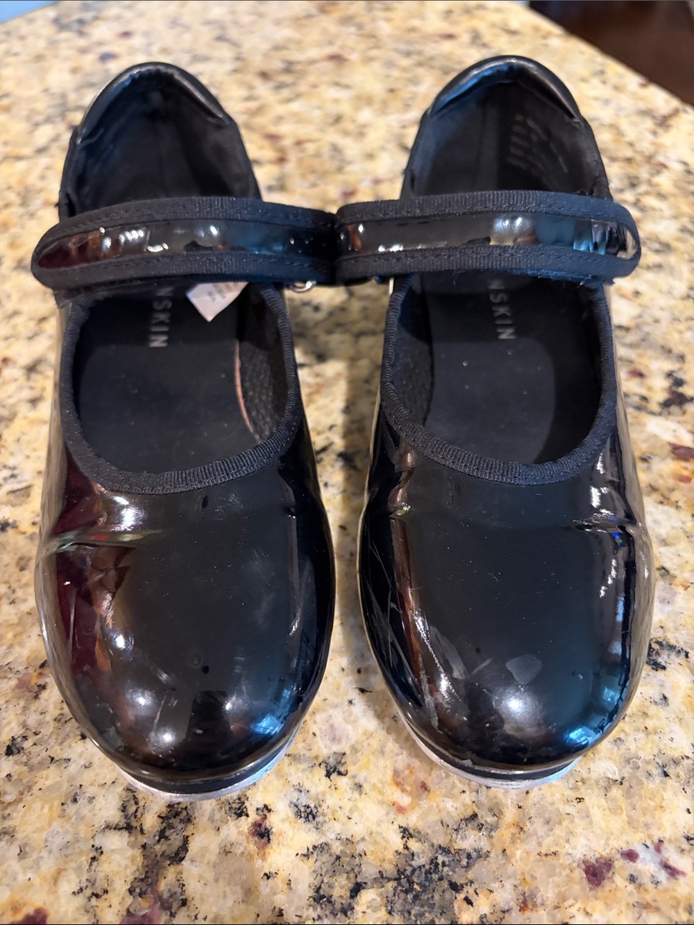 Danskin Black Patent Mary Jane tap shoes